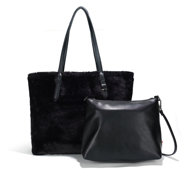 Le sac fourre-tout « REVERSIBLE GEM » - Fourrure végétalienne