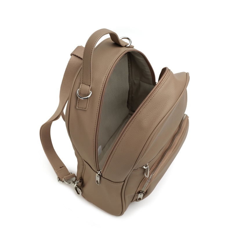 colab leather backpack The 'AMELIA' 3-in-1 Convertible Backpack TAUPE