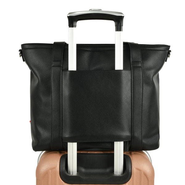 co lab black leather backpack Clava Campus Tan recycled textured vegan leather Compartments Co-Lab